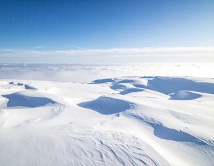 Snowy mountain peaks landscape