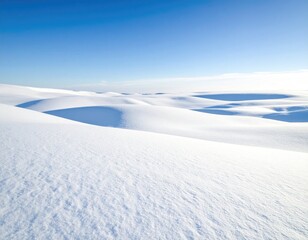 Wide snowy plains under a clear blue sky