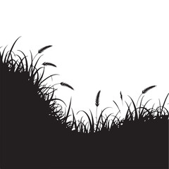 Silhouette of Grass and Plants