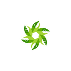 Abstract Leaf logo. leaf icon for tree, spring, floral, field, natural, organic, ecology, herbal