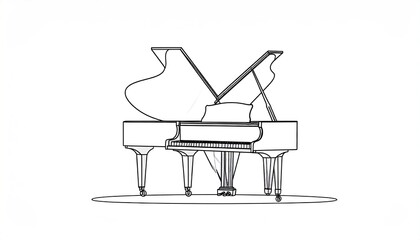 Simple Piano Drawing
