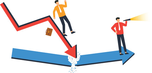 Business Strategy Illustration: Navigating Market Challenges and Opportunities with Vision and Foresight, Financial Growth Concept,business strategy, market analysis, financial planning,