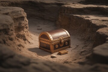 The concept of discovering treasures from underground