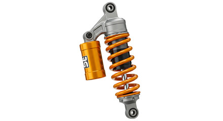 A high-performance aftermarket motorcycle monoshock absorber, presented as a detailed studio product shot