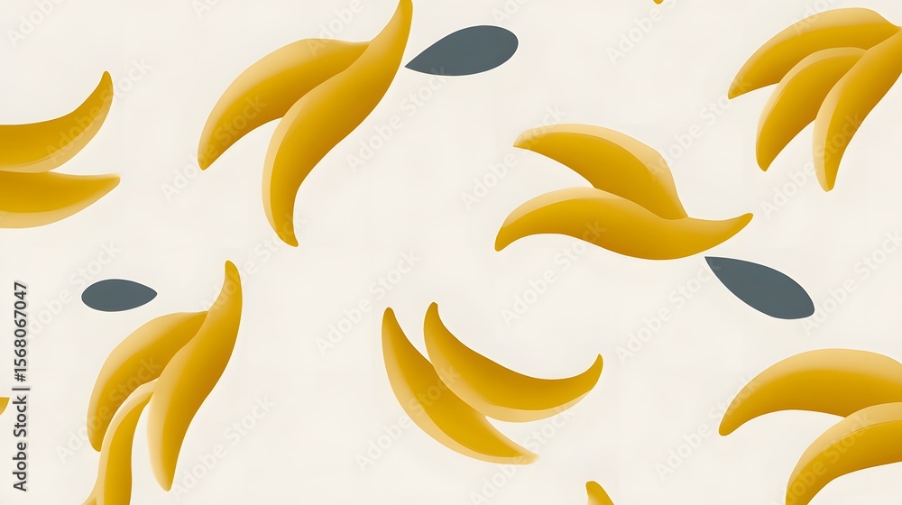 Poster tropical mango slices creating a repeating pattern