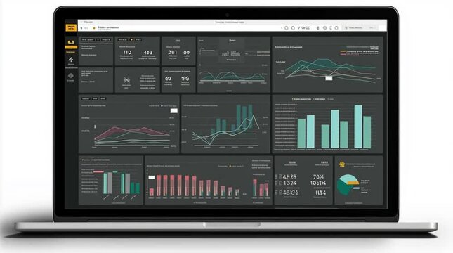 ERP software business operation. Integration strategy. Database performance. Business dashboard showing ERP module overview in a screenshot.
