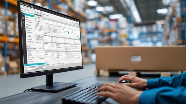 ERP software business operation. Integration strategy. Database performance. Logistics ERP order fulfillment screen image