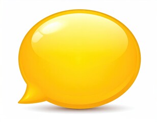 Glossy yellow speech bubble