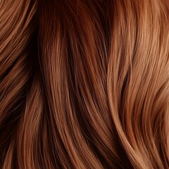 Naklejka premium close up texture of multiple pieces clip in straight auburn brown human hair extensions