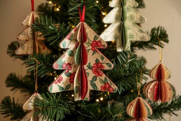 A photo of a closeup frame with a floral paper ornament
