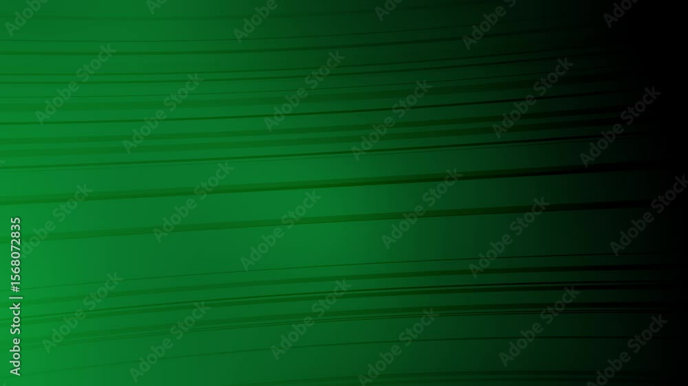 Wall mural green gradient background with subtle curved lines fading to black on the right side