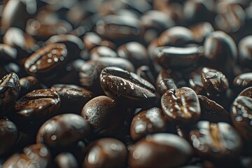 Sharp Image of Closeup of Coffee Beans in Cafe