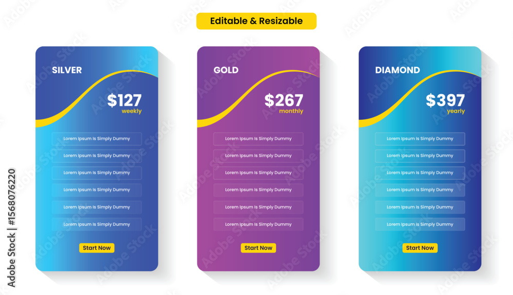 Aufkleber pricing or subscription plan ui web elements. website marketing or promotion interface template. pro