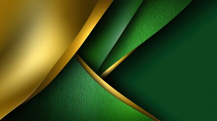 A green and gold background with a green and gold border