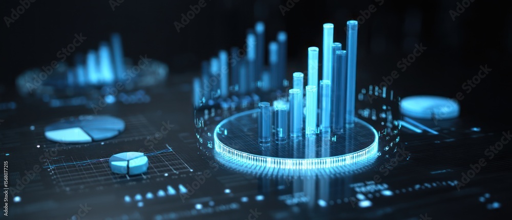 Poster abstract data visualization interface
