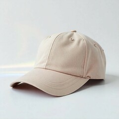 Plain curved-brim cap with faded texture on white background.