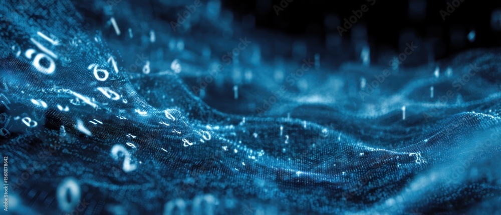 Poster abstract data background with numbers
