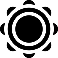 Minimal vector icon of a tambourine, a hand percussion instrument commonly used in folk, pop, and world music. Ideal for music-related designs, concert posters, instrument guides, festivals, and cultu