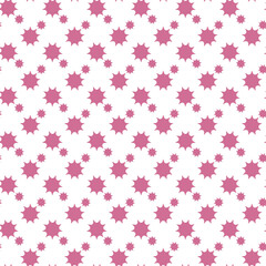 Seamless Pink Star Pattern on a Clean White Background