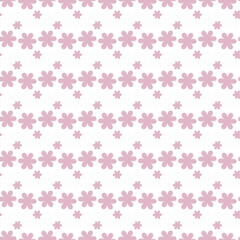 Seamless Pink Flower Pattern On White Background For Decorative Uses
