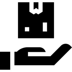 Minimalist line icon of a delivered package with a check mark, representing successful delivery, order completion, logistics, and shipping confirmation. Ideal for ecommerce platforms, courier apps, or