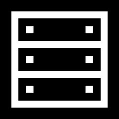 Minimalist line icon of a crate or wooden box, symbolizing storage, shipping, and logistics. Ideal for warehouse systems, packaging designs, delivery apps, inventory management tools, and UI UX design
