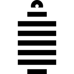 Minimalist line icon of a lamp, symbolizing home lighting, decor, and interior comfort. Ideal for smart home interfaces, furniture catalogs, lighting guides, home renovation blogs, and UI UX design. F