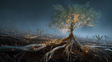 Neural Nature &ndash; Glowing Botanical Network