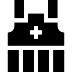 Fototapeta premium A clean and minimal vector icon of a vest, illustrated in line art style. Suitable for fashion apps, clothing catalogs, safety equipment visuals, uniform design, e-commerce platforms, and UI UX interf