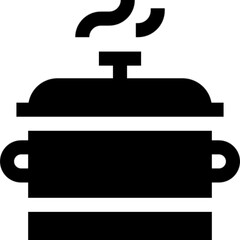 A clean and minimal vector icon of a bowl of stew, illustrated in line art style. Ideal for food apps, restaurant menus, culinary blogs, nutrition content, cozy meal visuals, and UI UX design. Fully e