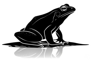 frog on a white background