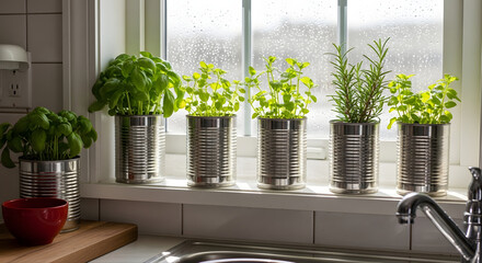 Fresh, rustic, and eco-conscious indoor gardening moment.