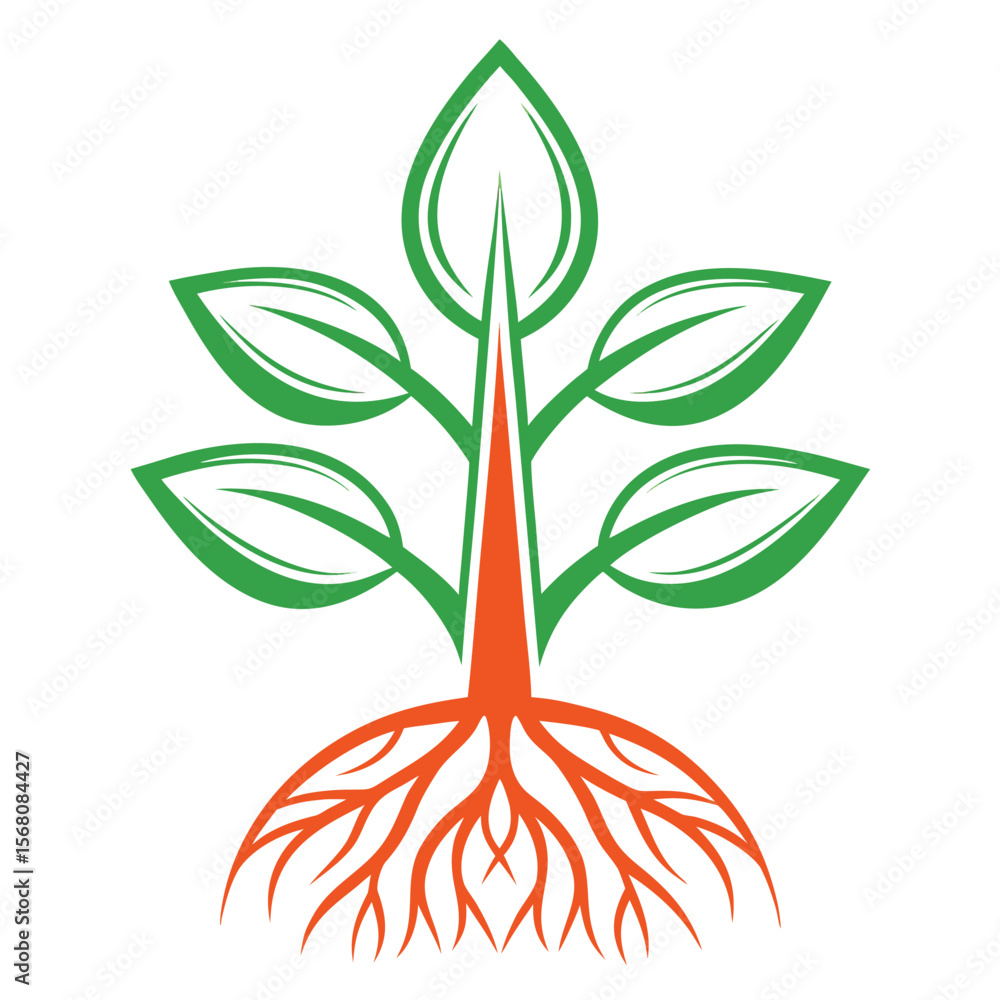 Poster seedling transforms into a rocket symbolizing growth and progress