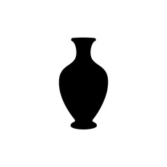 Old Vase silhouette vector flat illustration design.