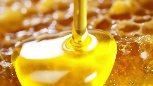 honey comb covered in honey