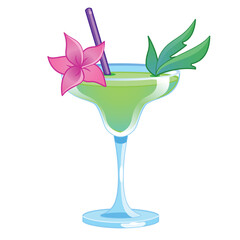 Margarita green cocktail. Summer drink