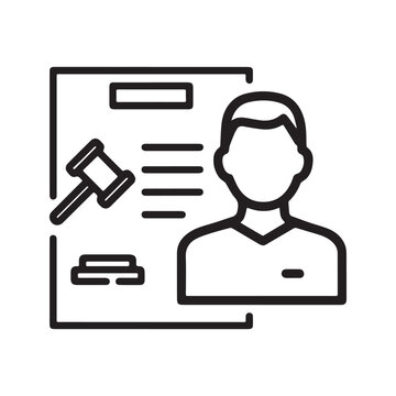 lawyer with gavel and document clip art preview