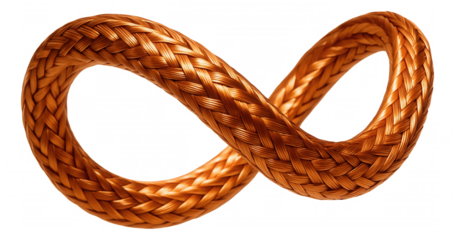 Braided copper wire suitable for use in home lighting installations, providing flexibility and strength where needed.