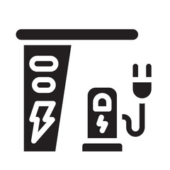 Charging Station Glyph Icon