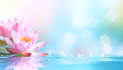 Fototapeta premium Water lily flower background