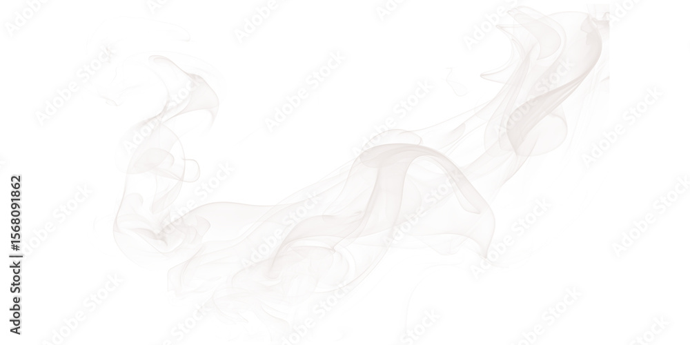Poster abstract white flowing shape on black background with hints of red and colorful pixelation effects