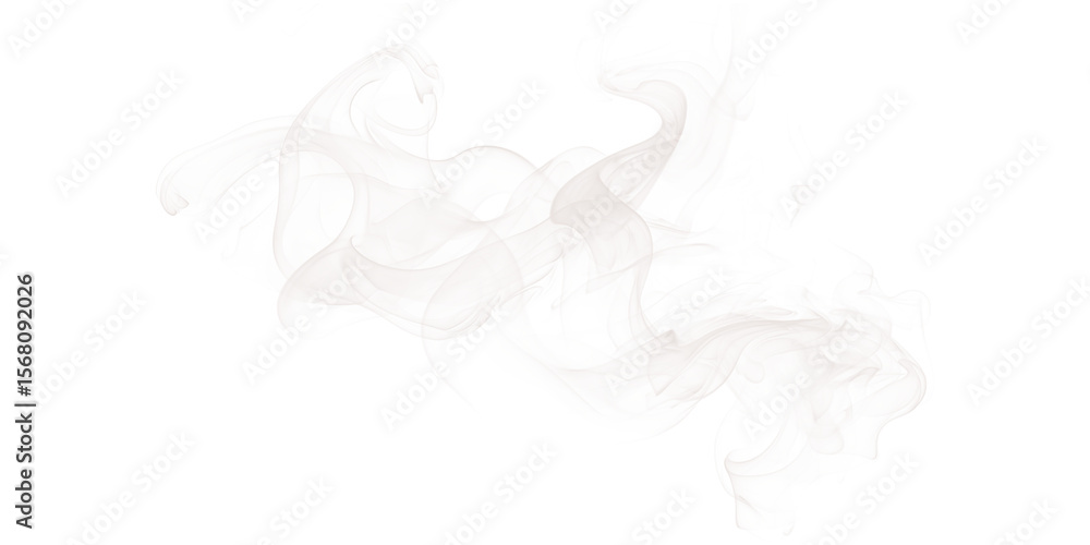 Poster abstract representation of a white cloud like shape against a black background in digital art