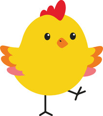 Adorable Yellow Chick Illustration
