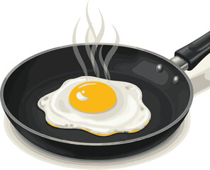 Perfectly Fried Egg in a Pan A Culinary Delight