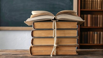 The soft glow of natural light enhances a collection of aged, bound books on a wooden surface, suggesting a quiet place for reflection, study, and the appreciation of literature