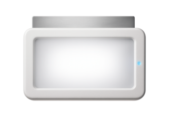 Emergency panel light with battery backup, ensuring visibility during power outages in a residential garage.