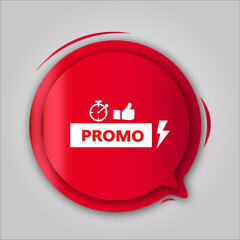 Promo Banner Sale banner Red flat website for bannersdesign and poster art