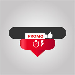 Promo Banner Sale banner Red flat website for bannersdesign and poster art