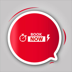 Book Now Banner Sale banner Red flat website for bannersdesign and poster art