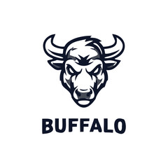 Buffalo head logo template design